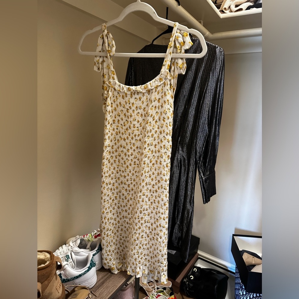 NWT Free People Bella smocked dress L